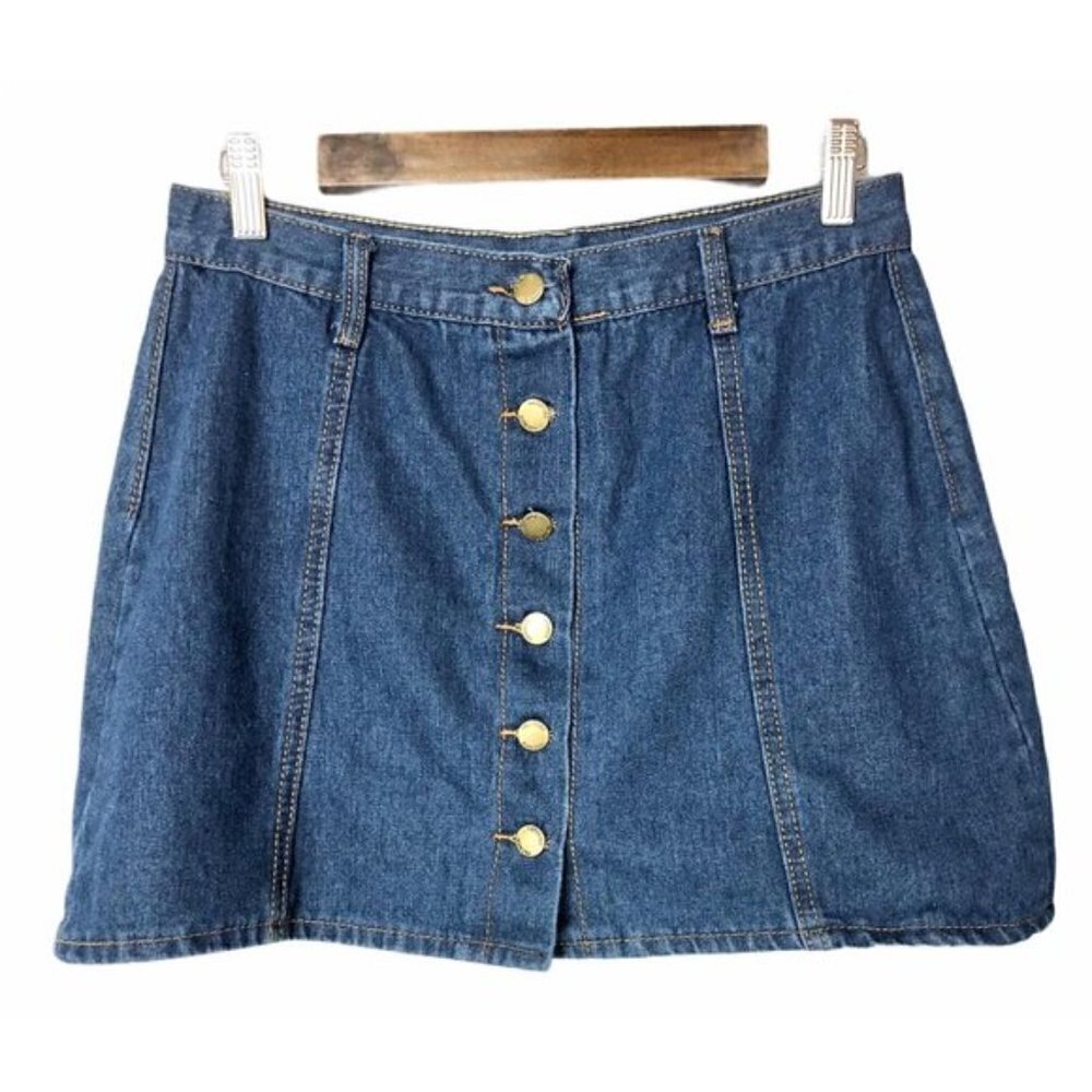Falmer Heritage Button Down‎ Denim Skirt XL